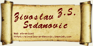 Živoslav Srdanović vizit kartica
